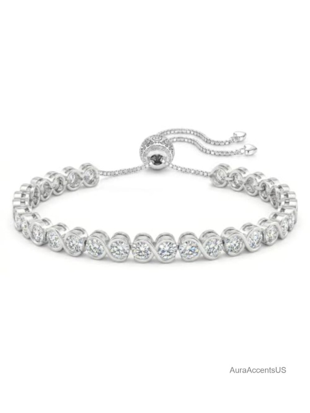 11.11ct Moissanite Tennis Bracelet 925 Sterling Silver Plated White Gold